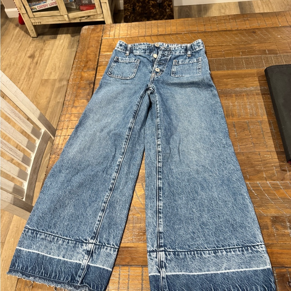 GAP Flare Wide-Leg Jeans in Classic Blue
